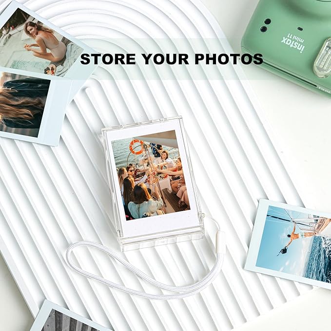 Picture Holder Storage Case for Fujifilm Instax Mini Film,3 inch Photo Pouch Instant Camera Film Accessories for Fujifilm Instax Mini EVO/40/90/12/11/9/8/7/7+/7s ect (1, Transparent)
