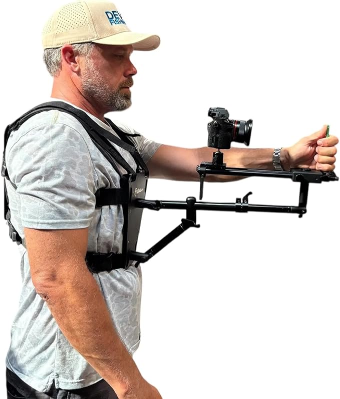 Glide Gear SNC 500 360° Rotating Snorricam Camera Rig for POV Filmmaking – Body-Mounted Stabilizer for DSLR/Mirrorless Cameras – Adjustable Fit, Modular Mounting, Action Scene & Music Video Shots