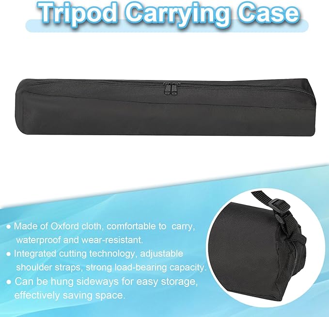 PATIKIL 27.56"x3.54" Tripod Carrying Case, 1Pack Oxford Cloth Padded Tripod Bag with Handles for Light Stands Tripod Photography Accessories, Black