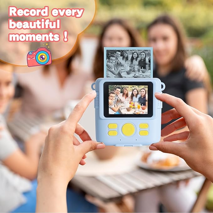 12 Rolls Instant Print Camera for Kids Refill Print Paper - Hikkon Thermal Print Paper Rolls Photo Print HD Printing for Most Kids Instant Camera(Blue)