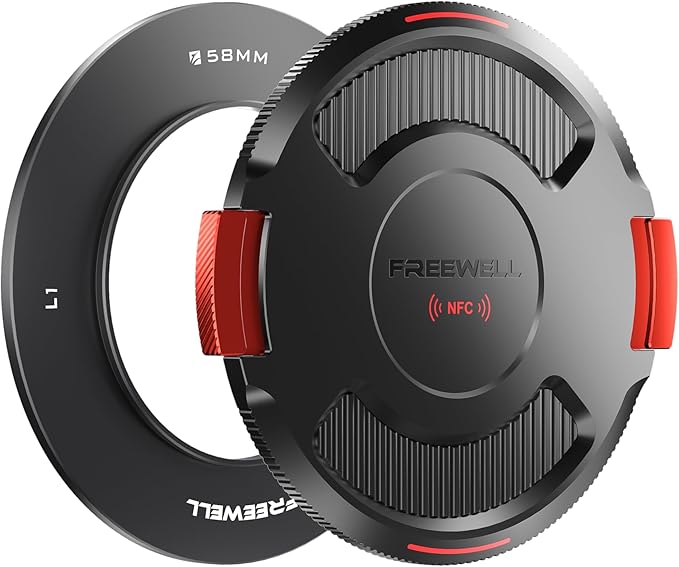 Freewell 58mm Adapter Ring with Cap for The Real Locking L1 VND/CPL System
