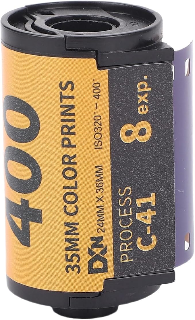 Color Film, ISO 320-400 35mm Film for 135 Camera, Fine Grain Color Print Film for Low Light or Fast Action, 8 Sheets