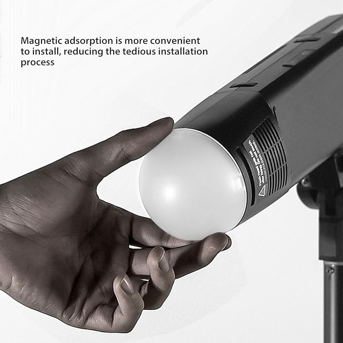 Dome Diffuser, Plastic Dome Magnetic Diffuser, Magnetic Adsorption Round Flash Head for H200R Round Flash Head, V1 Fill Light Series