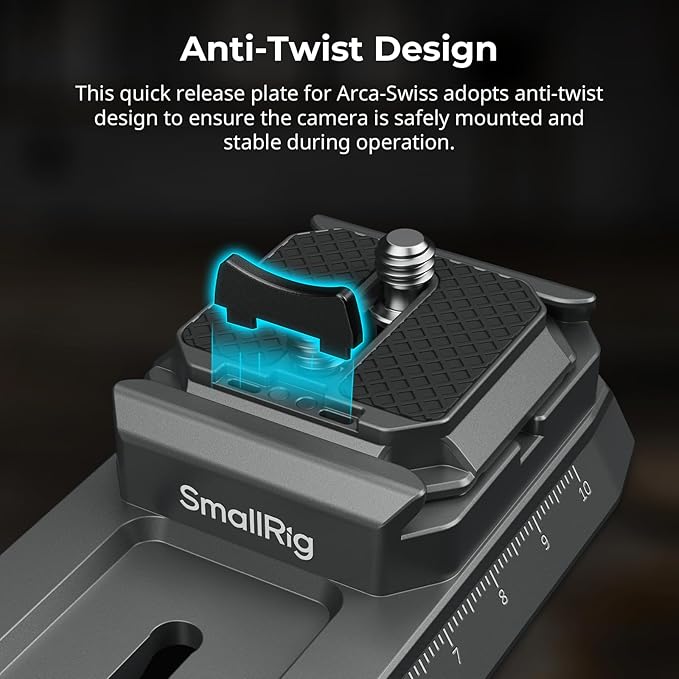 SMALLRIG Quick Release Plate Adapter for Manfrotto for DJI RS 4 / RS 4 Pro / RS3 / RS 3 Pro/RS 2 / RSC 2, Included Quick Release Base, HawkLock H38-4638