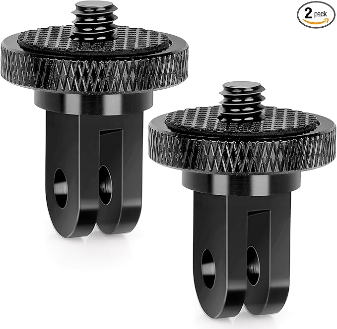 Tripod Mount Adapter for Gopro, Camera 1/4”-20 Tripod Mount for Insta 360/Gopro Hero/Sony Xiaomi yi Sjcam Action Cameras and Other Standard 1/4 Accessories