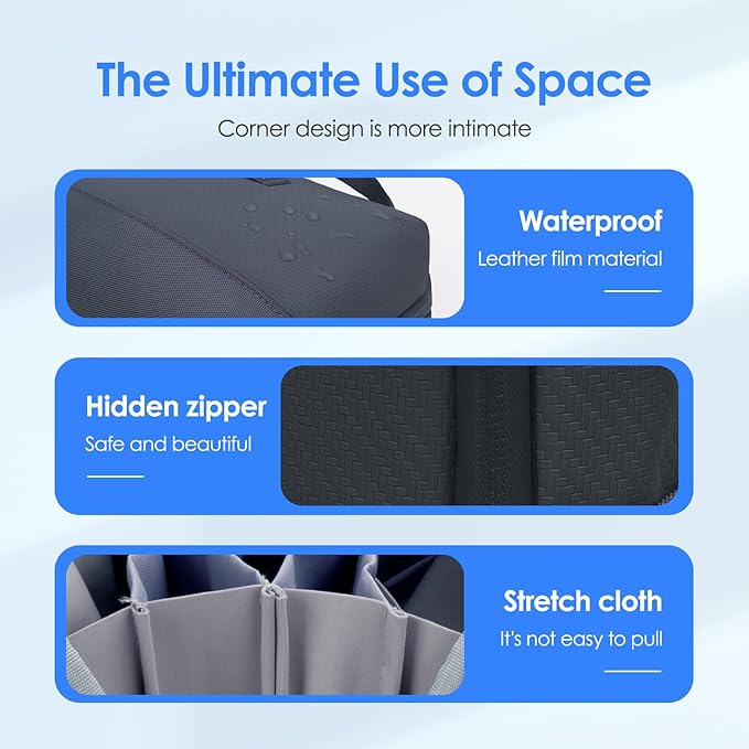 LENTION Premium Electronics Organizer Case with Handle, Large Multi-Compartment Travel Tech Bag for Tablet, Macbook Chargers, Cables, AirPods, Hard Drive Case Waterproof Travel Accessory(M372 Black)