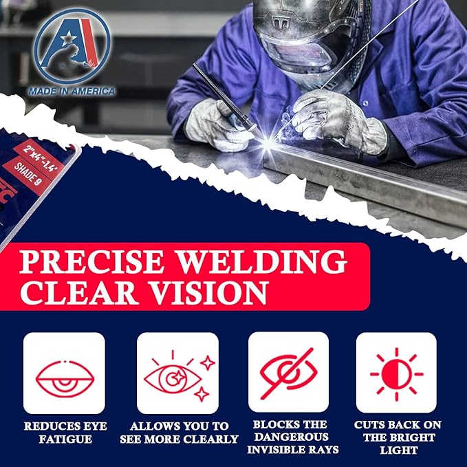 (TIG Masters Edition) Premium 2x4 Auto-Darkening Welding Lens - High-Definition Clarity (Shade 9, Masters Edition)