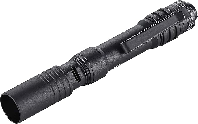 Streamlight 66601 MicroStream USB 250-Lumen 1150-Candela EDC Ultra-Compact Flashlight with Rechargeable Battery, Clear Retail Packaging, Black