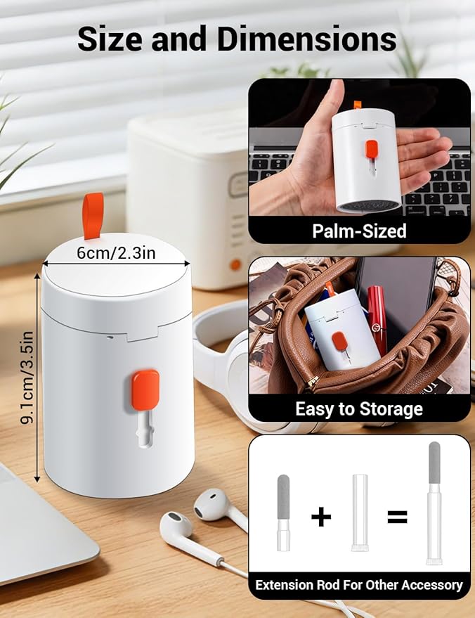 20-in-1 Electronic Cleaner Kit for Keyboard iPhone AirPods MacBook iPad, Cleaning Spray & Brush for Laptop Tablet Earbud, Multi-Purpose Digital Device Cleaning Tool