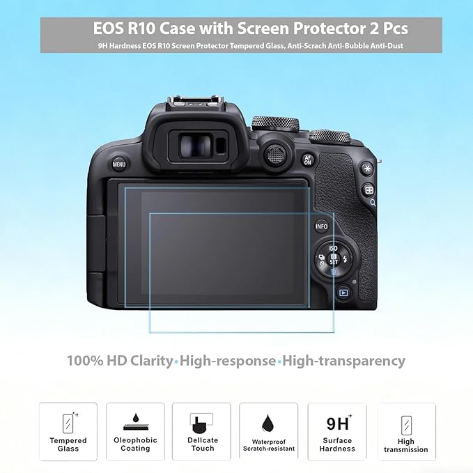 Frevyve Case for Canon EOS R10 Mirrorless Camera, Skin, Anti-Scratch, Lightweight Sleeve, Soft Silicone Rubber Protective Case Cover for Canon EOS R10 Accessories (Camouflage)
