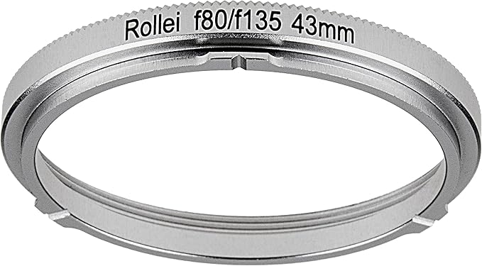 Fotodiox Step Ring, Bayonet III (Bay 3) - 43mm Filter Adapter for Rolleiflex Rollei TLRs with 80mm F2.8 Take Lens