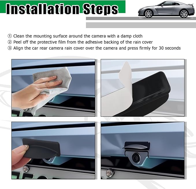 Upgraded Rear View Backup Camera Cover,Silicone Back Up Camera for Cars Rain Guard Protective Cover with Adhesive,Universal Reverse Cameras for Cars Exterior Accessories