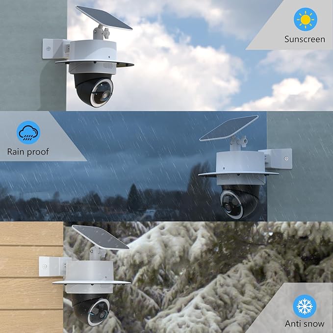 Koroao Waterproof Outdoor Sun Rain Shade Shield Cover with Adjustable Corner Mount Bracket for eufy Security 4G LTE Cam S330 Camera,ABS Material All-Round Camera Protective Case (Corner Mount Bracket)