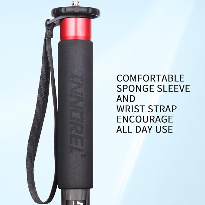 Camera Monopod INNOREL VM80C Carbon Fiber Portable Compact Lightweight Travel Monopod with Fast Flip Lock for Canon Nikon DSLR Camera Video Camcorder DV Photography Load 33lbs/15kg Height 66.9in/170cm