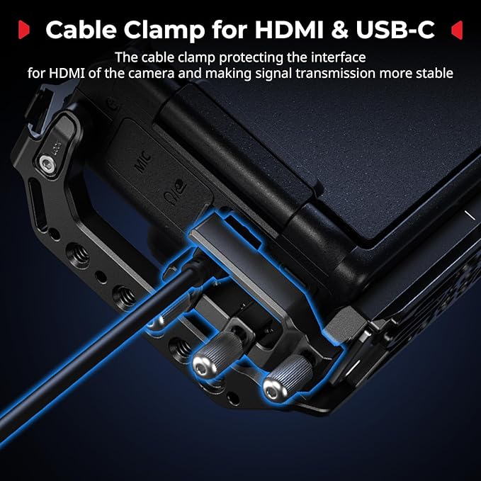 SmallRig Camera Cage for Nikon ZR with Silicone Grip and Cable Clamp for HDMI, Aluminum Alloy Full Camera Cage with Cold Shoe, Anti-Twist Design, Built-in Quick-Release Plate for Arca -5467