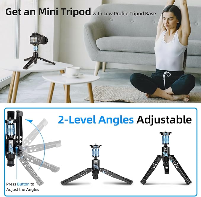 SIRUI 75.8" Monopod with Feet, Professional Aluminum Travel Monopod for Cameras with Quick Release Plate, Max Load 33lbs, Compatible with Sony Canon Nikon DSLR Camera, AM-404FL+QC-55