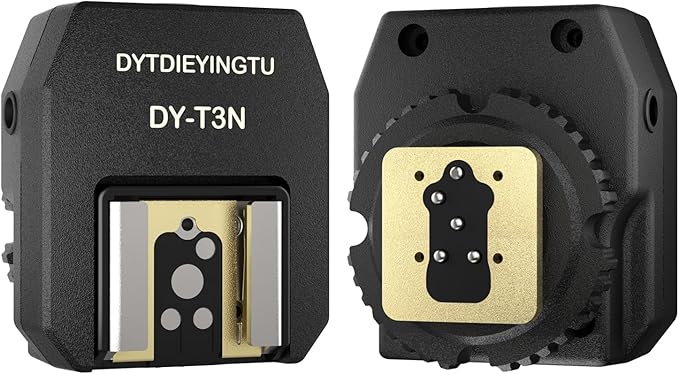 DY-T3N for Nikon Camera Flash Hot Shoe Adapter Mount Top-Mounted Expansion Accessory: Multi-Flash synchronous Shooting with Cable Converter A Set with 3 Wires (DY-T3N N03)