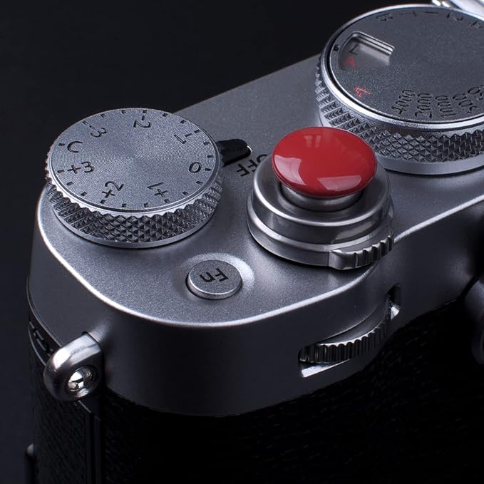 Dark-red Metal Soft Shutter Release Button,Delicate Camera Shutter Button 11mm Concave 10mm Convex Surface(2 Pack)