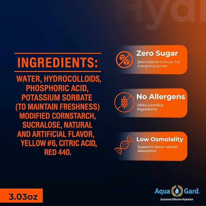 Aqua-Gard Emergency Water Gel - Survival Water Pouches for Disaster Relief | 200% More Effective Hydration | Emergency Water Pouches for Water Emergency Kit Supply for Extreme Conditions (50 Pack)