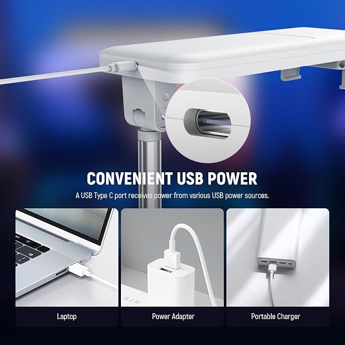 NEEWER ENTRY LEVEL VERSION 4W Overhead Desk Stand Phone Mount Foldable with LED Light/Remote/Phone Holder for Selfie Video Recording Stream, 990lx/0.3m 3 Modes CRI80 1000mAh Rechargeable Portable, V10