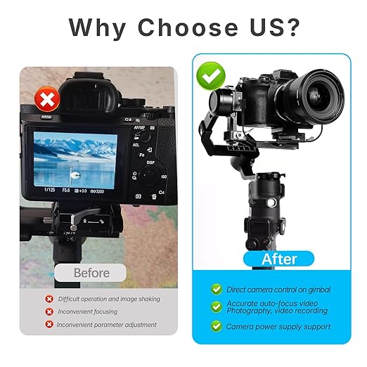 Camera Shutter Release Cable USB-C to Multi-USB for DJI Ronin-SC/RS2/RSC2/RS3/RS3 Pro/PS3 Mini/RS4/RS4 Pro Stabilizer,for SN A6400 A6600 A7R4 A7R5 A7S3 A7M4 Camera RSS Upwards Control Cable 30CM