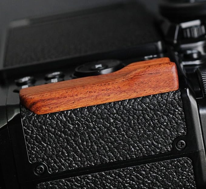 Wood Wooden Thumb Up Grip Sticker Finger Handle for ZF Camera (Desert Ironwood)