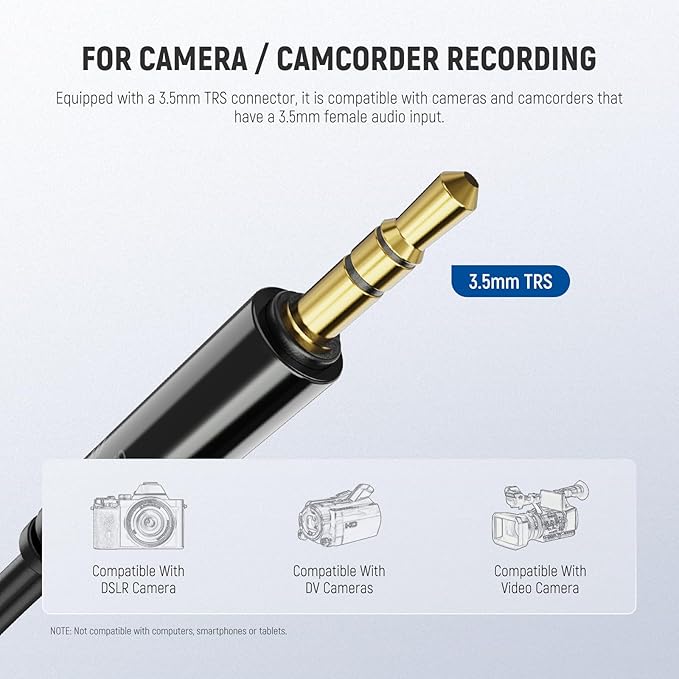 NEEWER 2m Wired Dual Lavalier Microphones with 4m Extension Cable, Mini Clip On Omnidirectional Condenser Lapel Lav Mic 3.5mm TRS for DSLR Mirrorless Camera Camcorder Interview Vlog, LM3