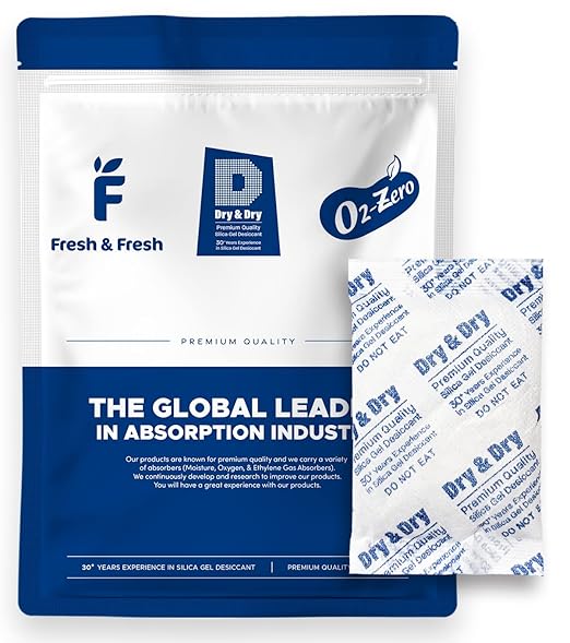 Dry & Dry 30 Gram [200 Packets] Silica Gel Packets Desiccants, Silica Packets - Rechargeable Silica Gel Packs, Desiccants Packets, Silica Gel
