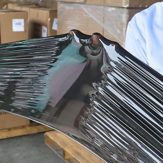 BOMEI PACK 2 Pack 1500ft Industrial Black Stretch Wrap Film 70 Gauge 15" with 3inch Plastic Rolling Handles for Pallet Wrap, Durable Self-Adhering Packing, Moving, Heavy Duty Shrink Film