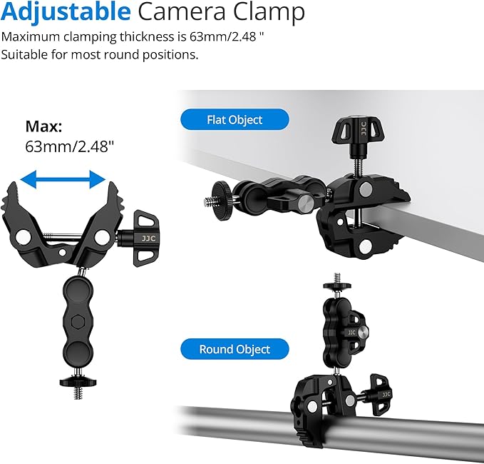 65CM/25.59" Camera Tripod Umbrella with Super Clamp, 360° Adjustable Camera Rain Cover Sun Shade Weather Guard Umbrella for Canon Nikon Sony Fujifilm Xbotgo Cameras Outdoor Photographing Filming