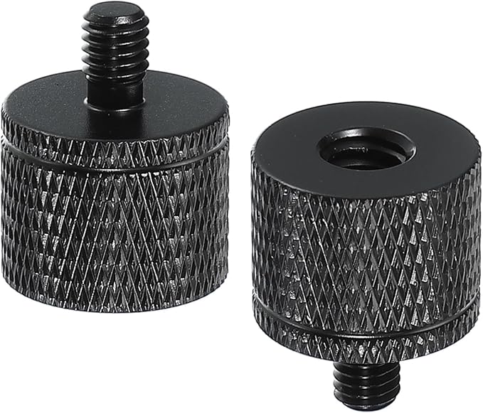 PATIKIL Tripod Screw Adapter 1/4" Female to M5 Male, 2 Pcs Tripod Nut Connectors Camera Mount Screw Camera Double Head Converter for Microphone Holder Magic Arms Accessories, 20 mm