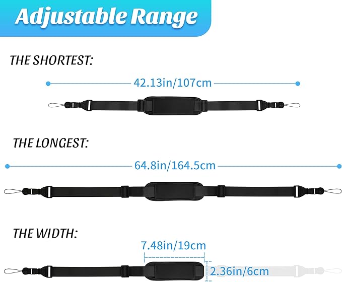 Padded iPad Binocular Camera Shoulder Strap, Nylon Neck Lanyard Strap for Tablet Case Crossbody Laptop Luggage Bag