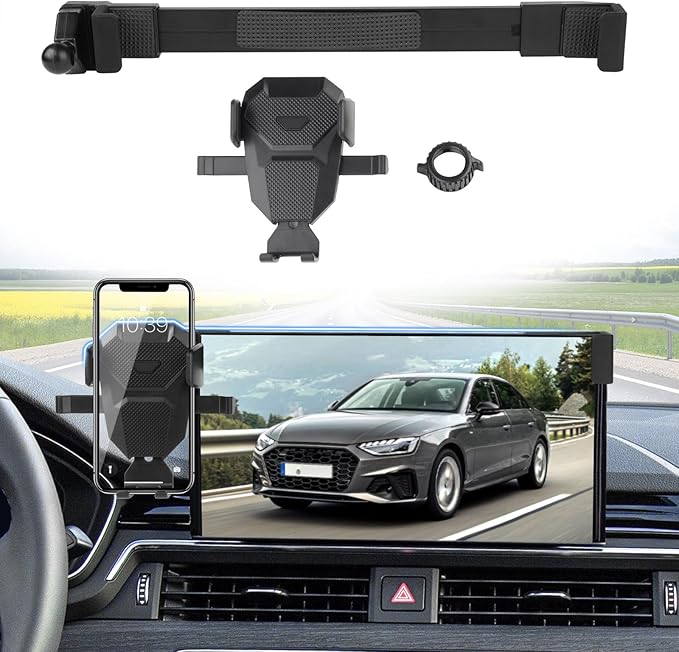Audi Car Phone Holder for Audi A4/A5 2020+/Q5 2021+ Auto Accessories,Adjustable GPS Audi Cell Phone Mount,Hands Free Ultra Stable Phone Stand for All Phones【Only for 10.1" Screen】