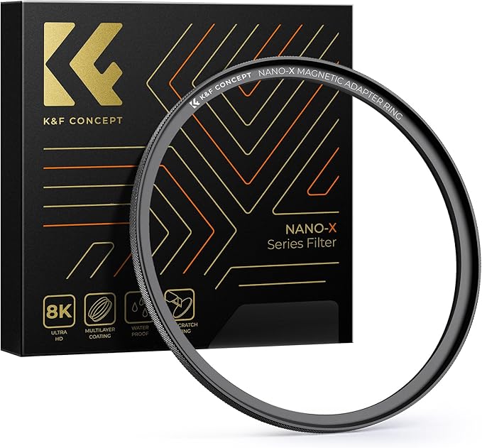 K&F CONCEPT 49-82mm Magnetic Filter Adapter Ring, for 49mm Lens Install 82mm Magnetic Filter