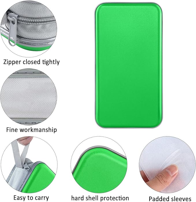 CD Case, Siveit DVD Case Holder 96 Capacity Hard Plastic CD DVD Disc Cases Storage Binder Wallet for Car Home Office Travel (Green)