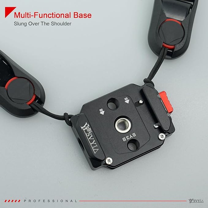 SY38 Camera Quick Release Plate Kit V2,Auto-Lock 38mm Camera Tripod Quick Release Mount Multi-Functional Base,Use for Tripod, Monopod,Slider Etc Quick Release Adapter,V3803