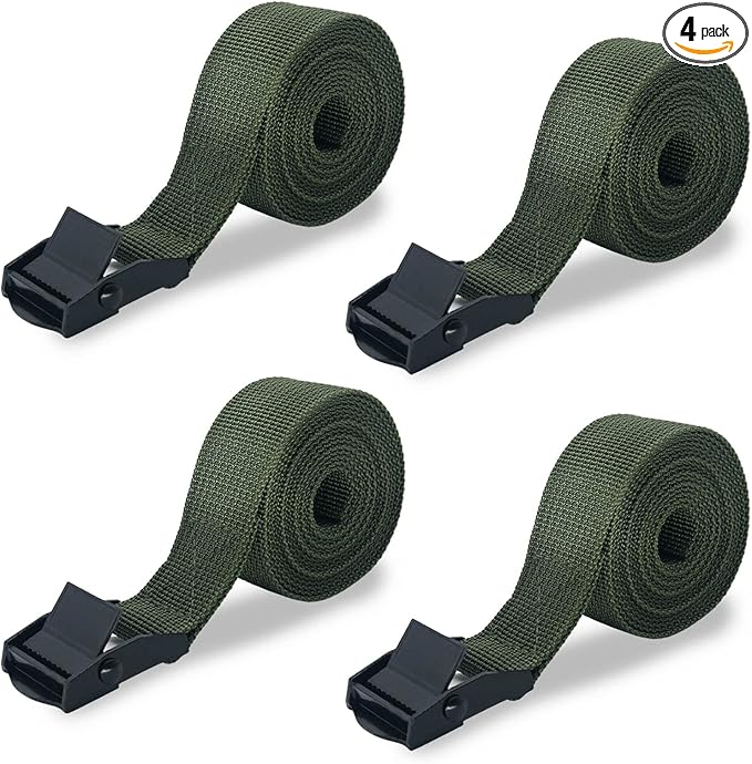 Trail Cam Straps, Upperosey Game Camera Strap with Long-Lasting Alloy Buckle, Wildlife Trial Camera Accessories w/Durable Nylon Fiber, Deer Camera Tree Belts, 25mm Width * 6 ft. Long (4 Packs)
