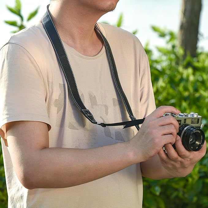 camera shoulder strap, safety tether camera neck strap, micro single PU leather shoulder strap, suitable for various cameras.