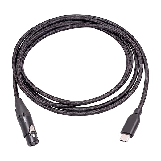 6FT USB C to XLR Female Audio Cable - Compatible with Microphones, Smartphones, Tablets