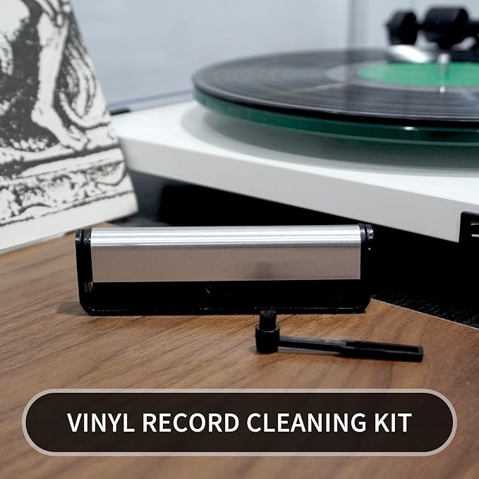 Record Cleaner Brush, Ultra Carbon Fiber Record Cleaner, Anti-Static Gentle Record Cleaning Tools with Record Player Needle Cleaning Brush, Record Player Accessories