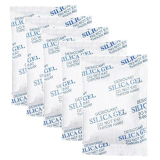 20 Gram Silica Gel Packs, 15 Pcs Transparent Desiccant for Storage, Moisture Absorber for Spices, Jewelry, Shoes, Electronics, and Small Spaces
