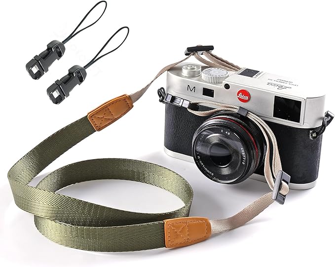 Camera Strap Camera Neck Strap with Quick-release Buckles for Mirrorless Camera.（Army Green）