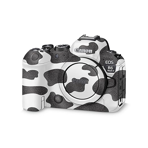 Glossy Glitter Camera Skin Compatible with Canon EOS R6 Mark II Camera (2022) - Cow Print - Premium 3M Vinyl Protective Wrap Decal Cover - Easy to Apply | Crafted in The USA by MightySkins