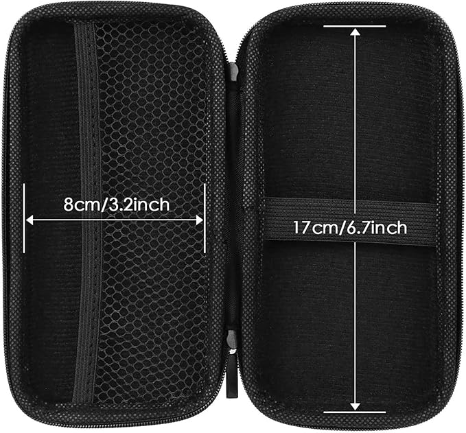 iMangoo Travel Essentials Electronics Organizer Charger Case Portable Dual Zipper Shockproof Pouch Tech Purse Cord Cable Pouches Power Bank Storage Accessories Bag for Women Men,6.5x3.2x1 Blue