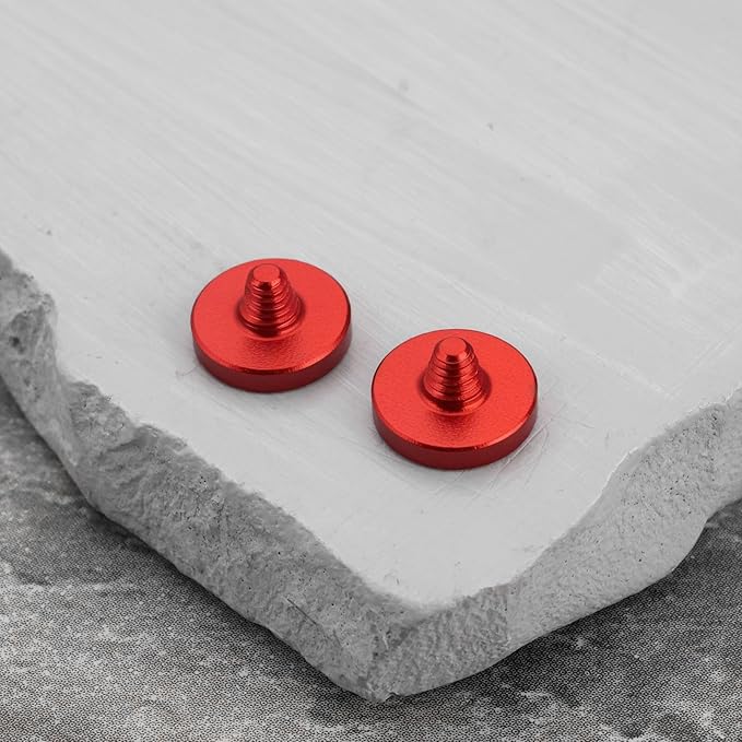 eMagTech 3pcs Red Aluminum Shutter Release Button Concave Convex Flat Compatible with Fujifilm Compatible with Canon