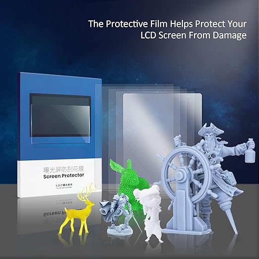 Anycubic Mono X 6K Screen Protector - Original Protective Film 5Pcs Compatible With Photon M3 Plus 9.25 Inch LCD SLA UV Resin 3D Printers - Thickness 0.1mm - NOT for 4K
