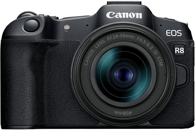Canon EOS R8 Mirrorless Camera with RF 24-50mm f/4.5-6.3 is STM Lens