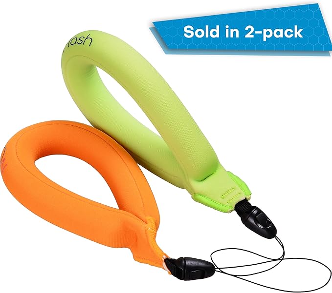 Nordic Flash GoPro Float Strap (2-Pack) – Waterproof Wrist Lanyard for Underwater Camera, Insta360, DJI Action, Fujifilm XT5 - Canon Accessories & Pool Floats