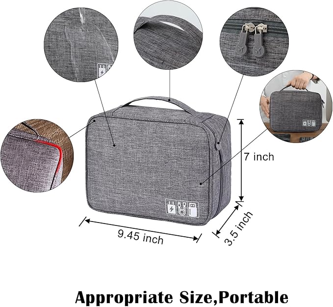 AYANICA Organizer Case Small Electronic Devices USB Charger Accessories Mouse Phone Cable SD Power Bank Earphone