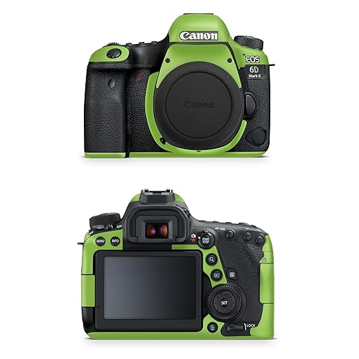 Camera Skin Compatible with Canon EOS 6D Mark II Camera (2017) - Solid Lime Green - Premium 3M Vinyl Protective Wrap Decal Cover - Easy to Apply | Crafted in The USA by MightySkins